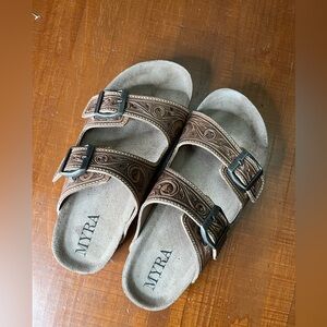 Women’s Myra Tooled Leather Sandals